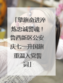 擎旗奋进淬炼忠诚警魂！鲁西新区公安庆七一升国旗 重温入党誓词